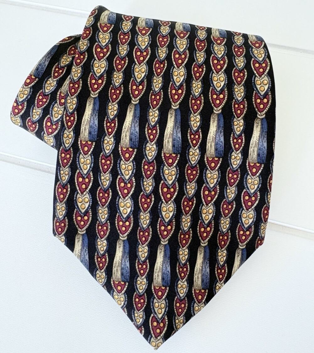 Metropolitan Museum of Art Masterworks Collection Silk Tie Blue Red Gold 4"W